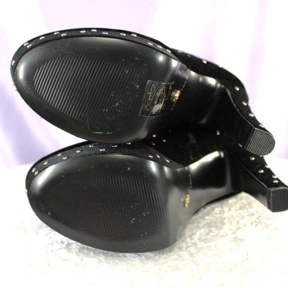 Kurt Geiger London Black Crystal Stud Platform Ankle Boots Stiletto Heels NEW - Picture 6 of 10